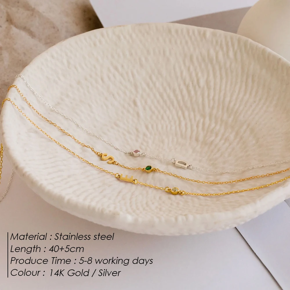 EManco подвеска из нержавеющей стали с буквенным именем ожерелье 26 букв пэчворк