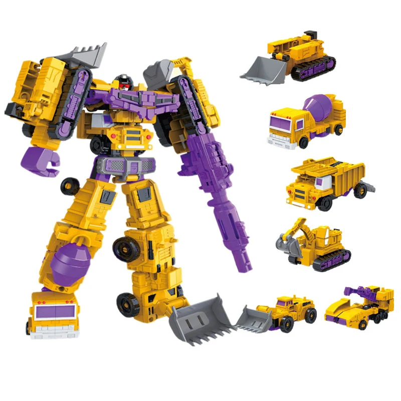 

Transformers 6 in 1 Model Defensor Devastator Toys Action Figure Robot Plastic Modle Toys Gift For Education Children