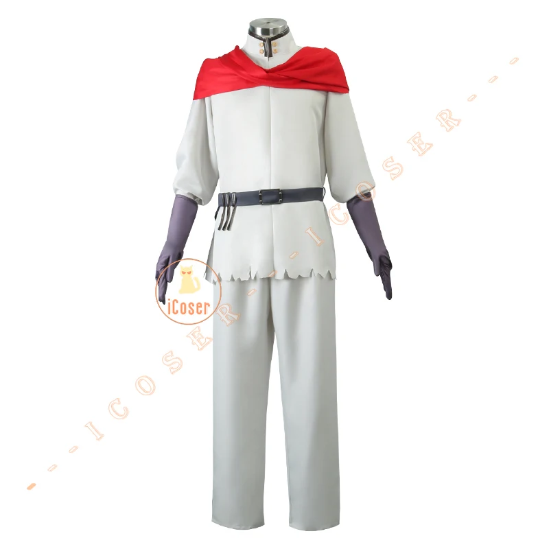 Костюм косплея Isekai Ojisan Anime Uncle From Another World Top Red Scarf Outfit Uniform Yousuke Shibazaki Men Set.