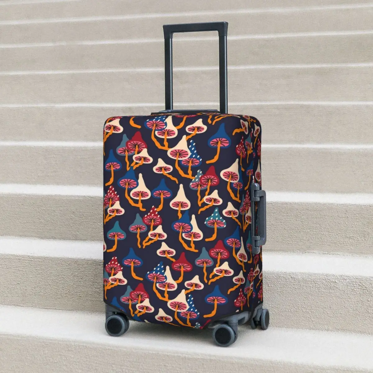 

Magic Mushroom Suitcase Cover Abstract Art Cruise Trip Flight Fun Luggage Accesories Protector