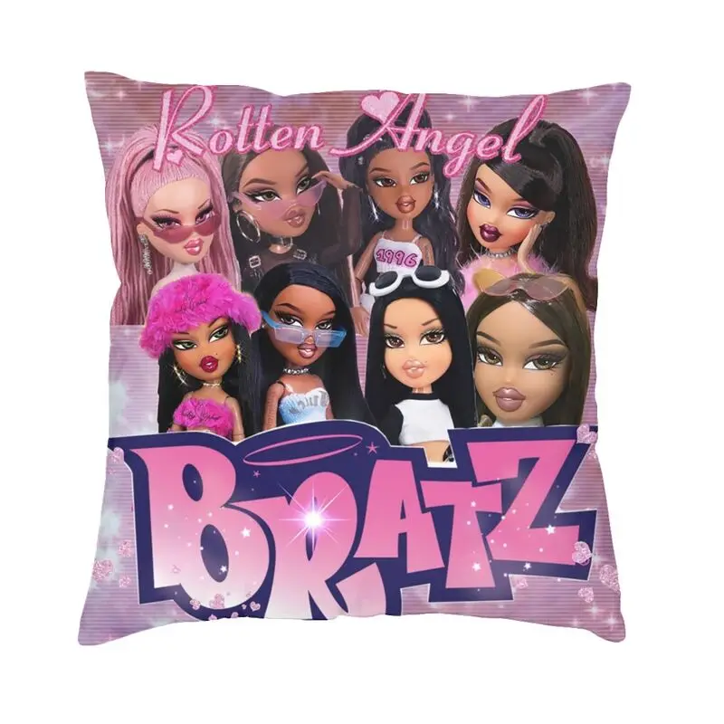 Bratz Doll Collage Pillow Case 40x40cm Home Decor Modern Car