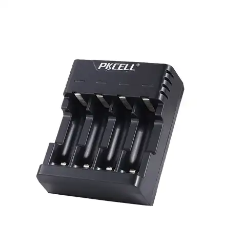 Зарядное устройство для батарей Pkcell, c функцией быстрой зарядки, с USB, для батарей 18650, 26650, 21700, AA/AAA, литиевых, NiMh, NiCd