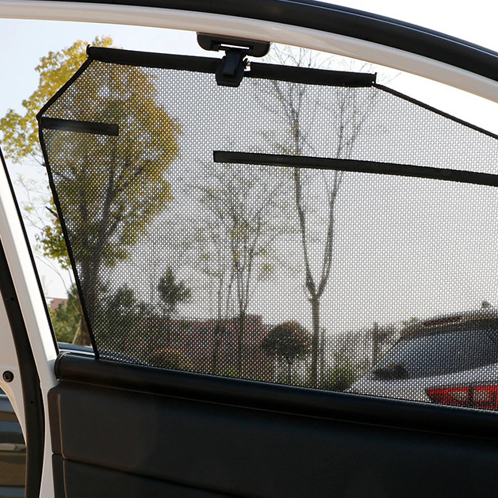 

1pcs Car Window Shade Retractable Sunshade with Hook Sun Protection Front Rear Window Curtain Cover Universal Shade