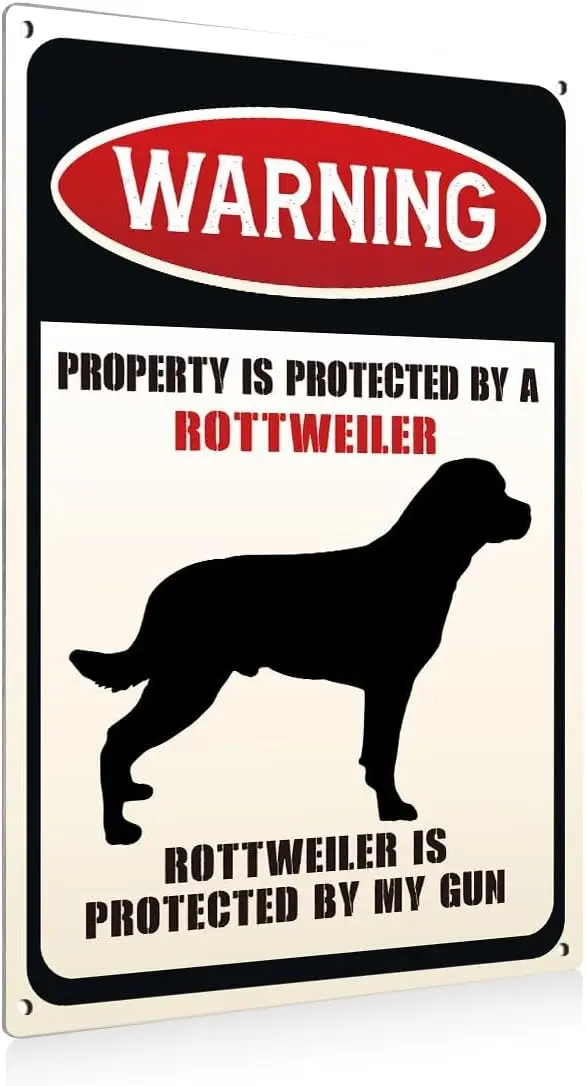 Lumnum Plte 760 Забавная собака Wrnng Metl lumnum Sgns Property s Protected By Rottweler Decortve Plques для женщин Fmly Fre