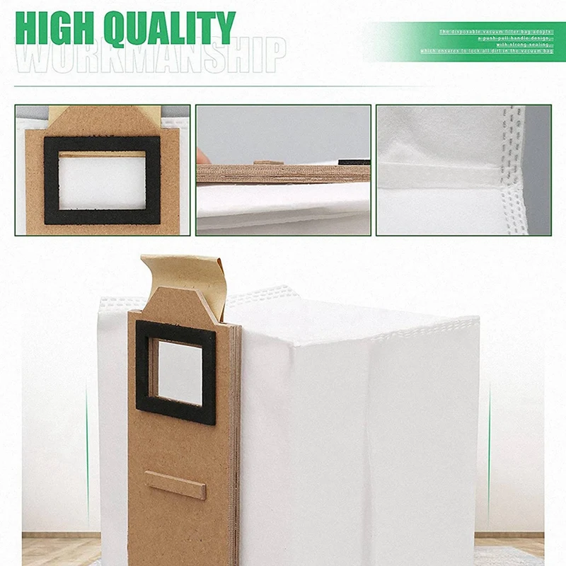 

30 PACK Vacuum Bag With Brush For Roborock S7 Dust Bag Replacement For Xiaomi Roborock S7 T7S T7S Plus Vacuum Cleaner