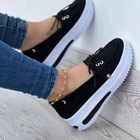 women shoes 2022 fashion increase casual platform shoes women round toe loafers women buckle wedge shoes zapatillas mujer