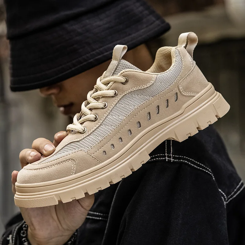 

Spring and Autumn New Fashion Men's Work Shoes Outdoor Low Help Men Wear - Resistant Labor Protection Shoes