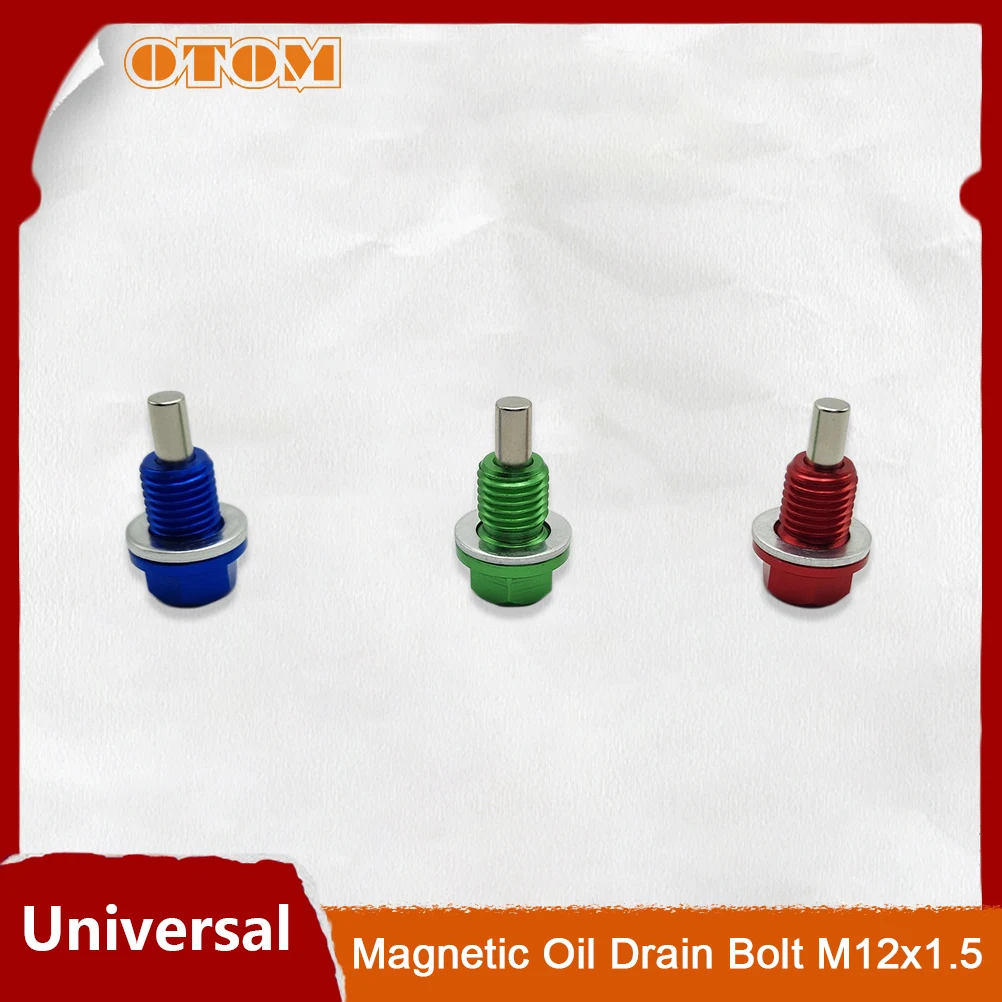 

OTOM мотоциклетный M12 × 1,5 Магнитный дренажный болт, масляный дренажный винт, универсальный аксессуар, отстойная гайка для HONDA YAMAHA KAWASAKI, внедор...