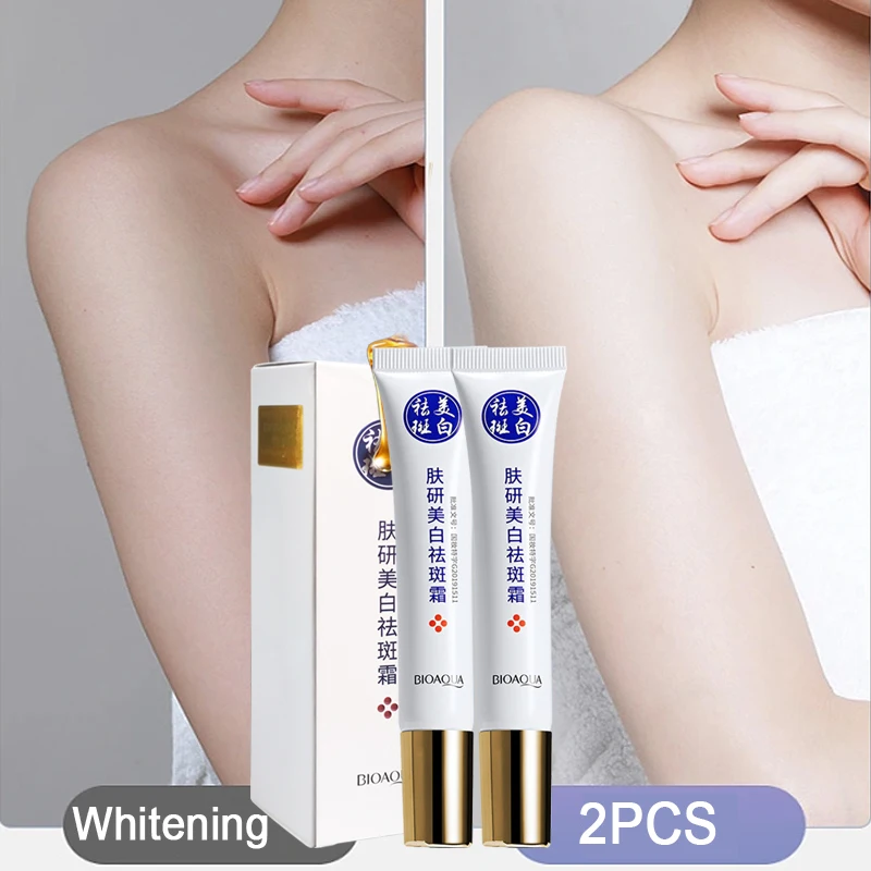 

2pcs Whitening Cream Anti-Freckle Remove Dark Spots Effective Acne Marks Lightening Melanin Brightens Skin Tone Face Skin Care
