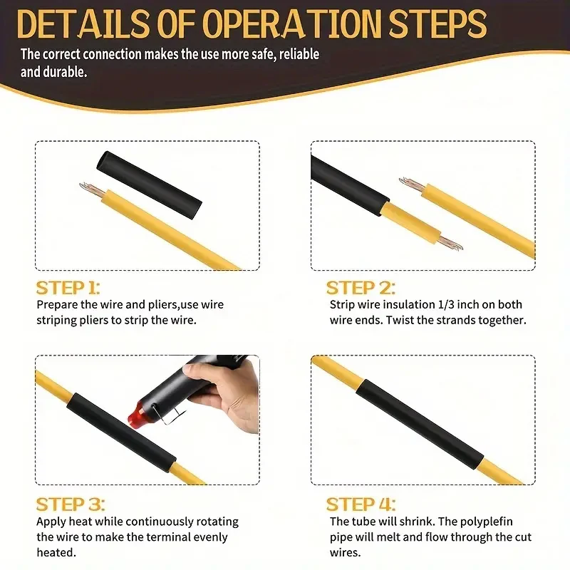 328/580 шт. термоусадочная трубка тепловой пистолет Электрический мини-пистолет