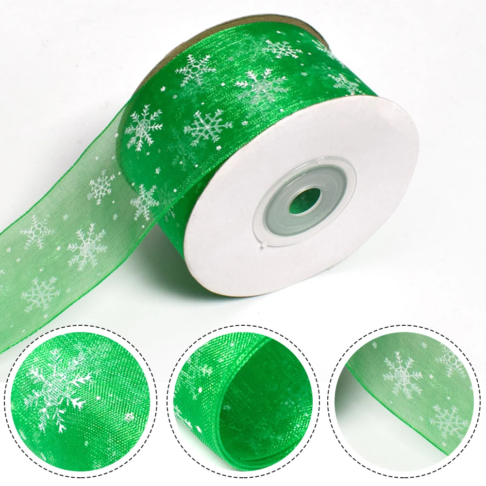

Wired Edge Christmas Ribbon Fitting Gift Wrap Part Presents Craft Replacement Tree Decoration 40mm*23M Durable