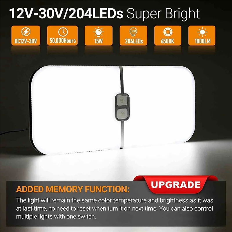 Внутреннее освещение RV 3 цветные осветительные приборы Campers 204 светодиодный