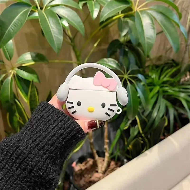 Защитный чехол для Hello Kitty Sanrio Para Auriclees Funda Bonita Airpods 1 2 3 Pro suave Kawaii Bluetooth Regalo