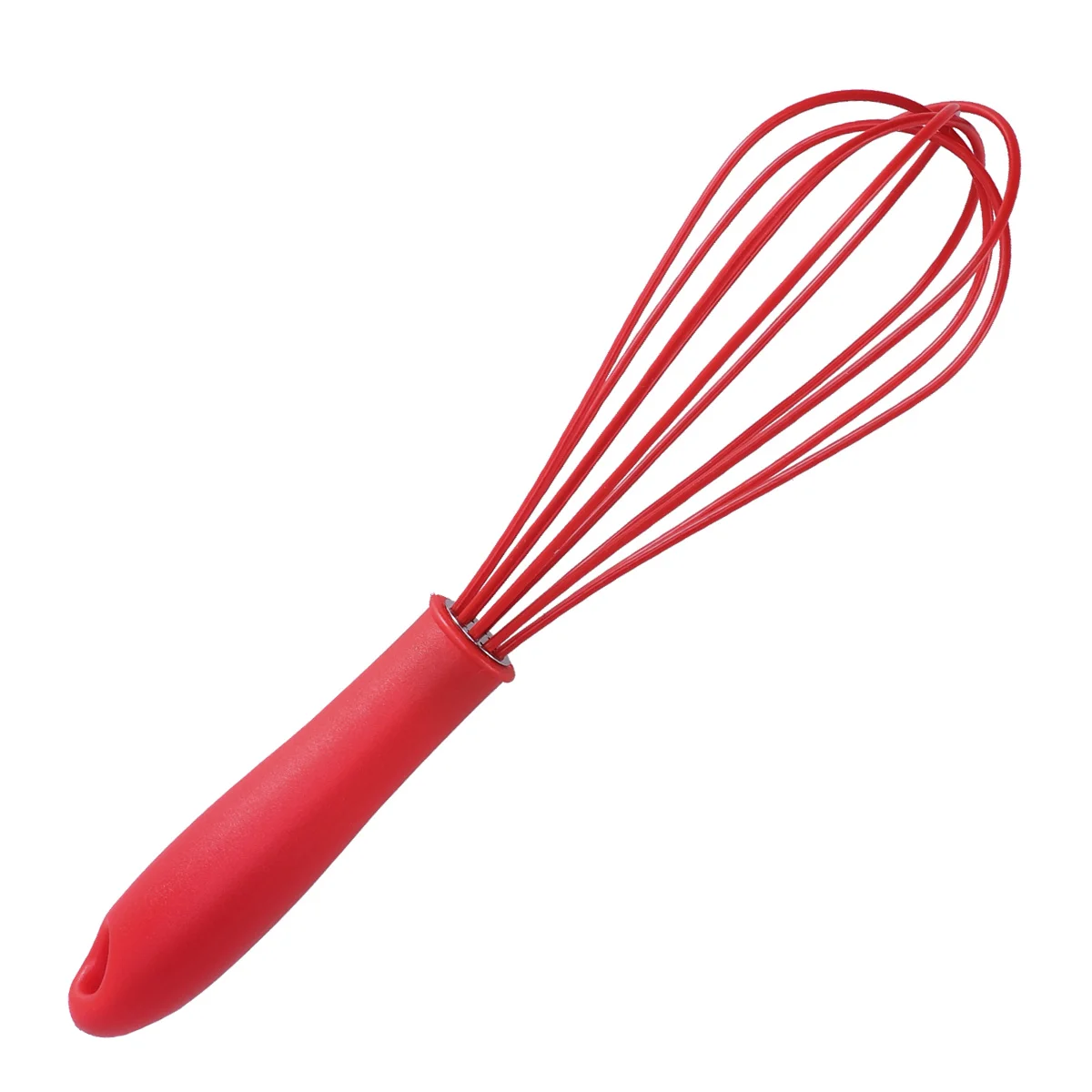 

Silicone Egg Whisk, Egg Whisk Egg Hand Mixer Silicone Balloon Whisk for Beating Stirring ( Red )