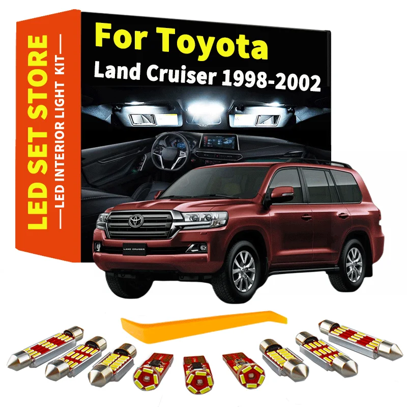 

13 шт., автомобильная лампа Canbus для Toyota Land Cruiser 1998 1999 2000 2001