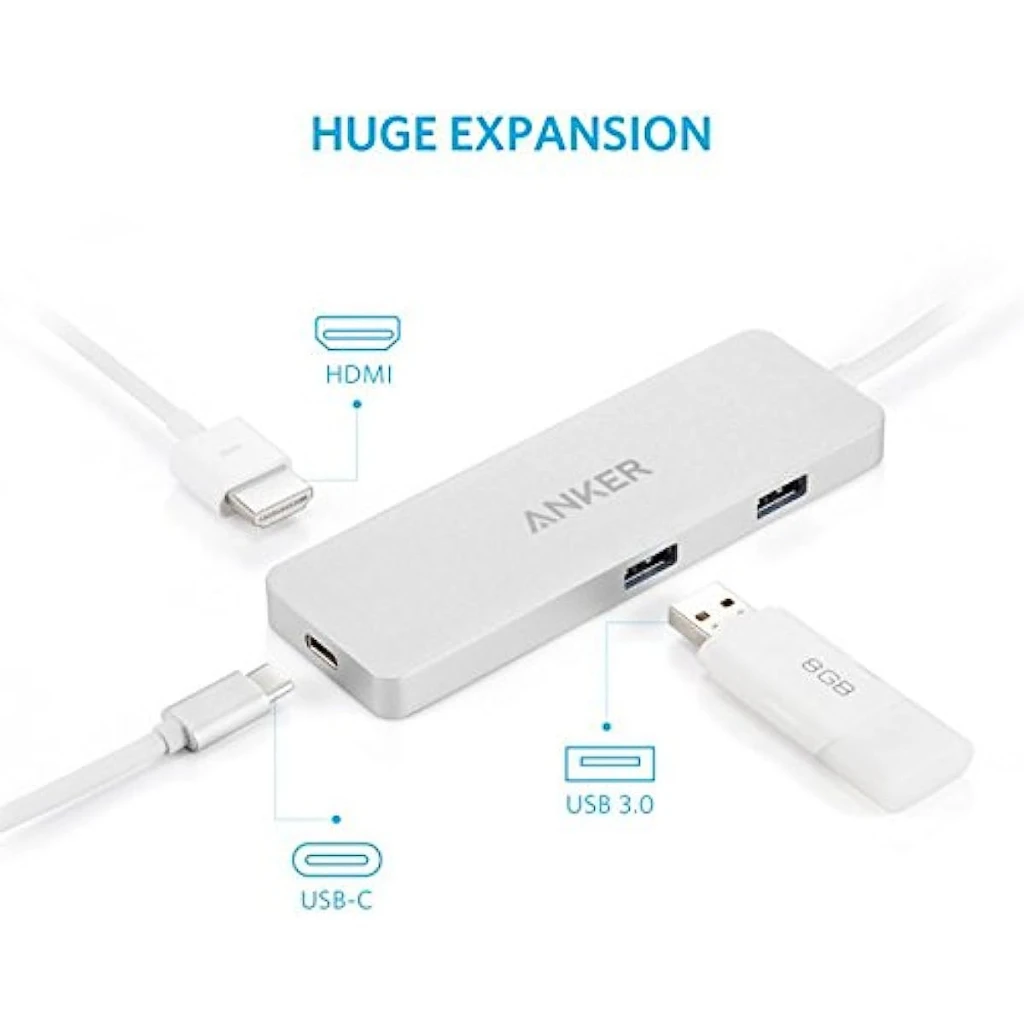 Usb c power delivery. Usb-концентратор anker premium usb-c hub, разъемов: 3. anker premium auxiliary 1.2m.