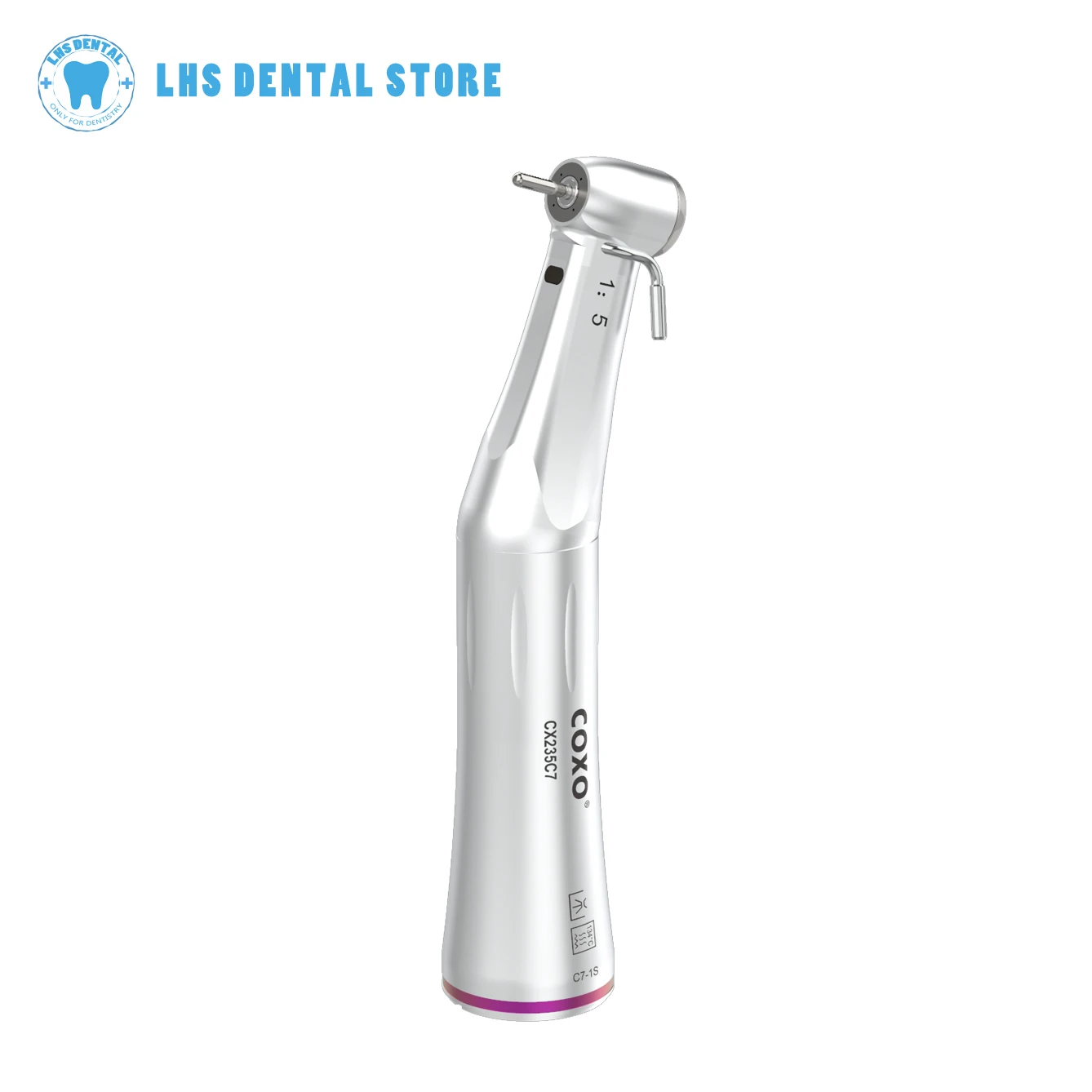 

COXO C7-1S 1:5 Increase Led Contra Angle for Implant Electric Motor External Water Dental Handpiece Dentistry Tool Free Shipping