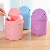 creative mini desktop shake lid trash can household office desk debris plastic storage cleaning bucket trash can storage basket