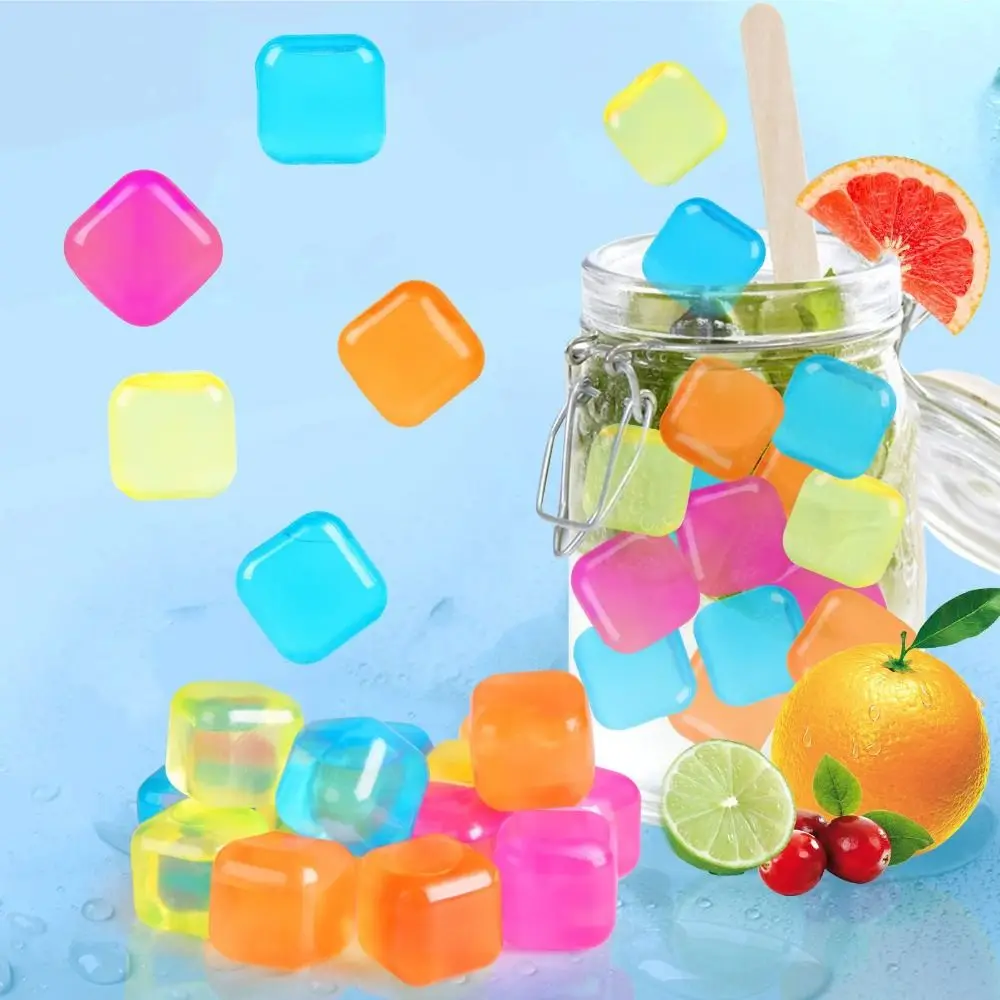 

Square Reusable 3D Ice Cubes Multicolor Cooling Tool for Party Ice Cubes Reusable Frozen Ice Cubes