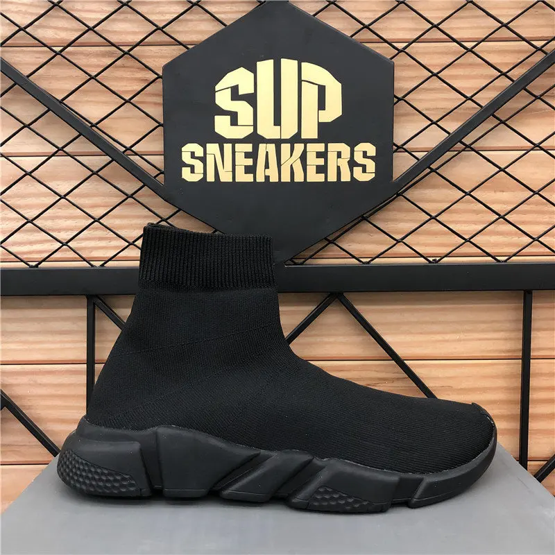 

Free Shipping Top Quality Original luxury brand Designer Socks Shoes Speed Runner Sneakers High Platform Men Women Sports shoes