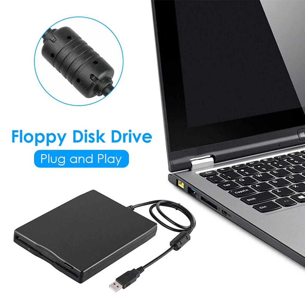 Фото USB-накопитель для чтения дисков 3,5 дюйма, внешний портативный дискет FDD, 1,44 МБ для Windows 7, 8, 2000, XP Vista, ПК, ноутбука №1