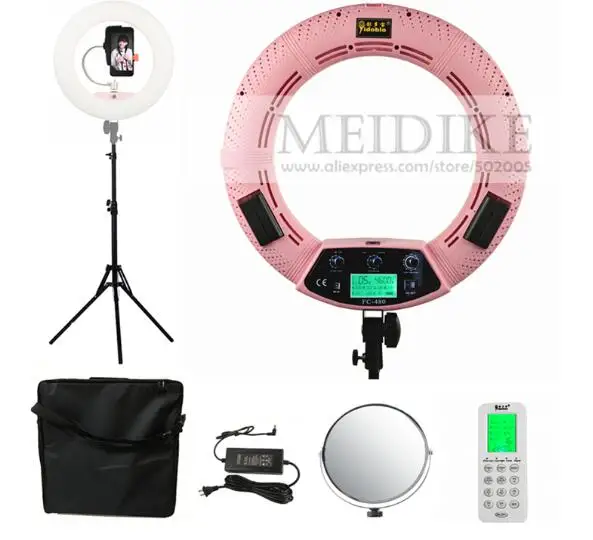 

Yidoblo FC-480 RGB LED Ring Light LED Video Makeup Tattoo Lamp Photography Movie Film Studio Broadcast Ring Lamp +2M Stand+ Bag