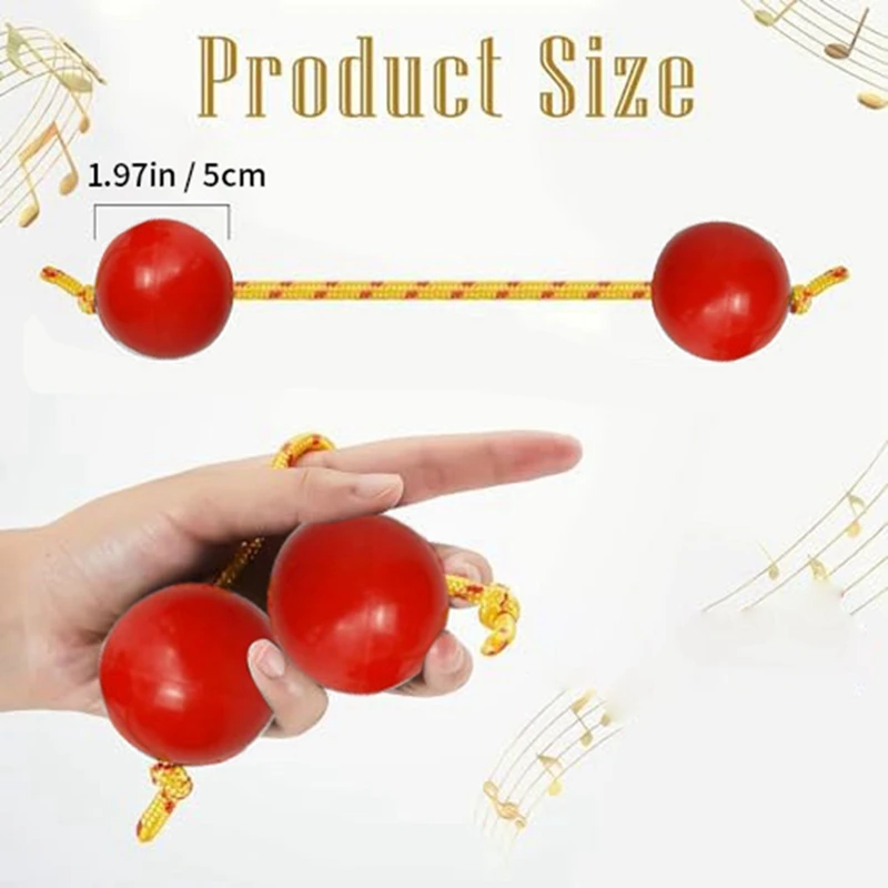 2 пары художественных шариков Aslatua Шейкер Инструмент Брязкальцо Набор для детей и