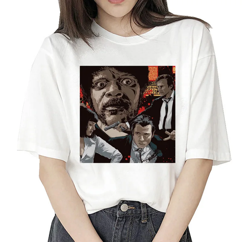 Забавная футболка криминальной фантастики Mia женская модная повседневная в