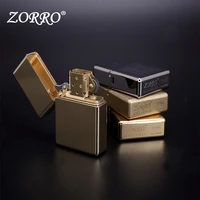 zorro grinding wheel lighter creative personality damp proof brass kerosene loud lighter fashionable and beautiful