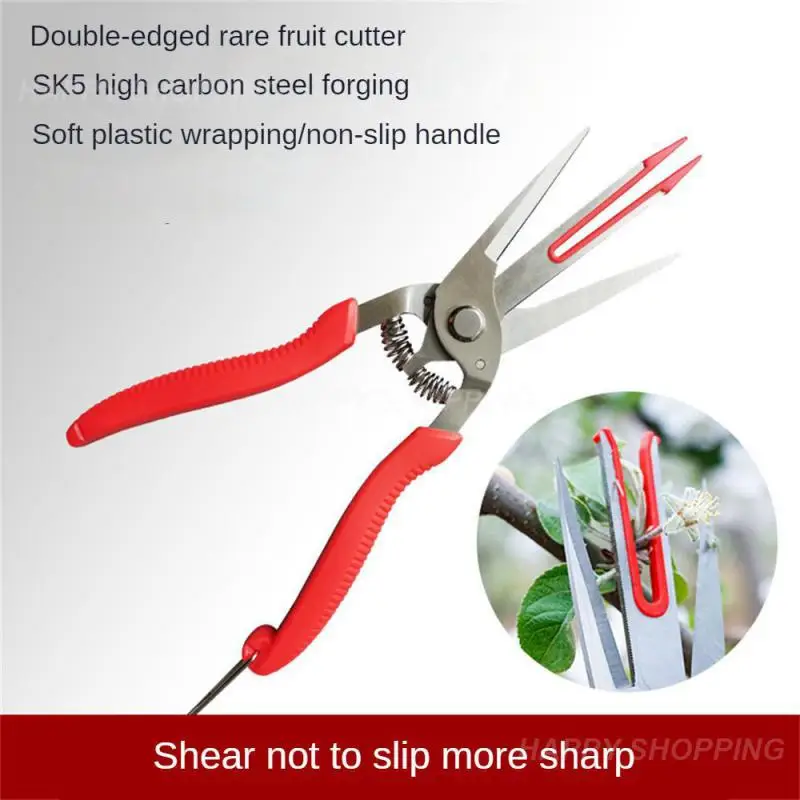 

Двухострые ножницы для сбора киви, ножницы для филировки киви, дизайн с двойным ртом, тонкие ножницы для сбора фруктов, садовый ручной инструмент