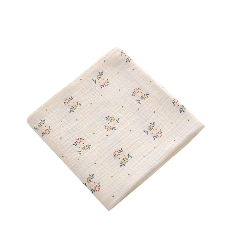 

Portable Cotton Swaddle Blanket Baby Blanket Floral Print Muslin Diaper Swaddle