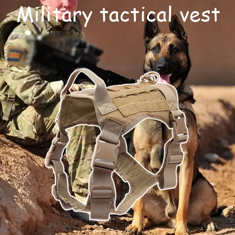 

Тактическая шлейка для больших собак, военная служба, жилет для собак K9, шлейка для тренировок для средних и крупных собак, воздухопроницаемая шлейка для немецких овчарок малецианцев
