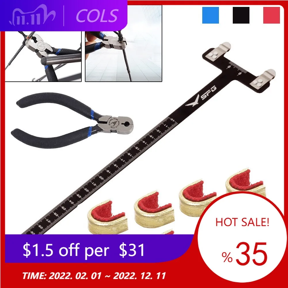 

Archery String Nocking Copper Buckle Plier String Nock+Bow T Square Measure Tool Portable Outdoor Shooting Hunting Accessories