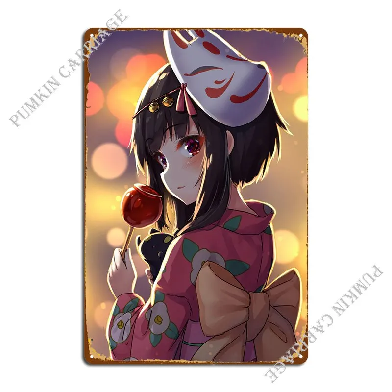 

Konosuba Megumin Metal Sign Create Garage Living Room Cinema Tin Sign Poster