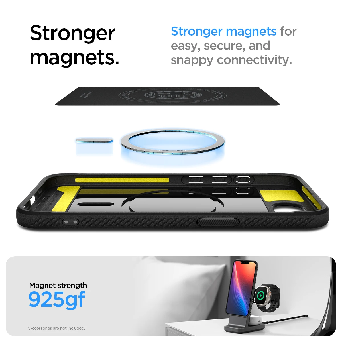 Прочный защитный чехол MagFit MagSafe Spigen для iPhone 16e (2025)