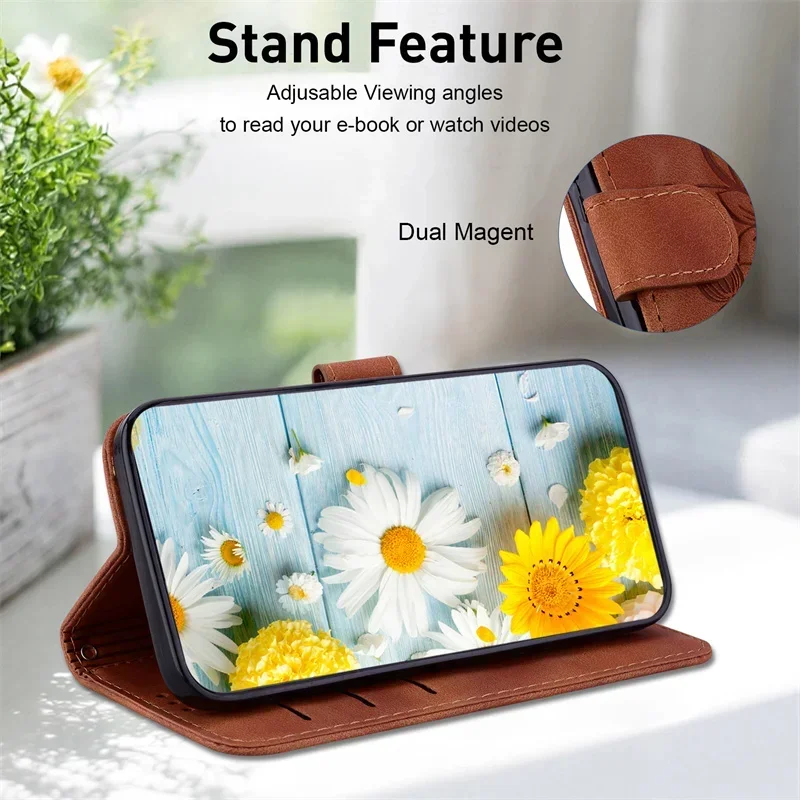 Кожаный чехол для Tecno Camon 30 Pro роскошный с 3D тиснением 20 Premier 19 Neo