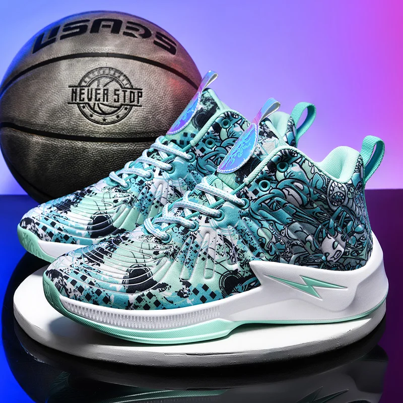Мужские баскетбольные кроссовки Нескользящие спортивная обувь дышащие на