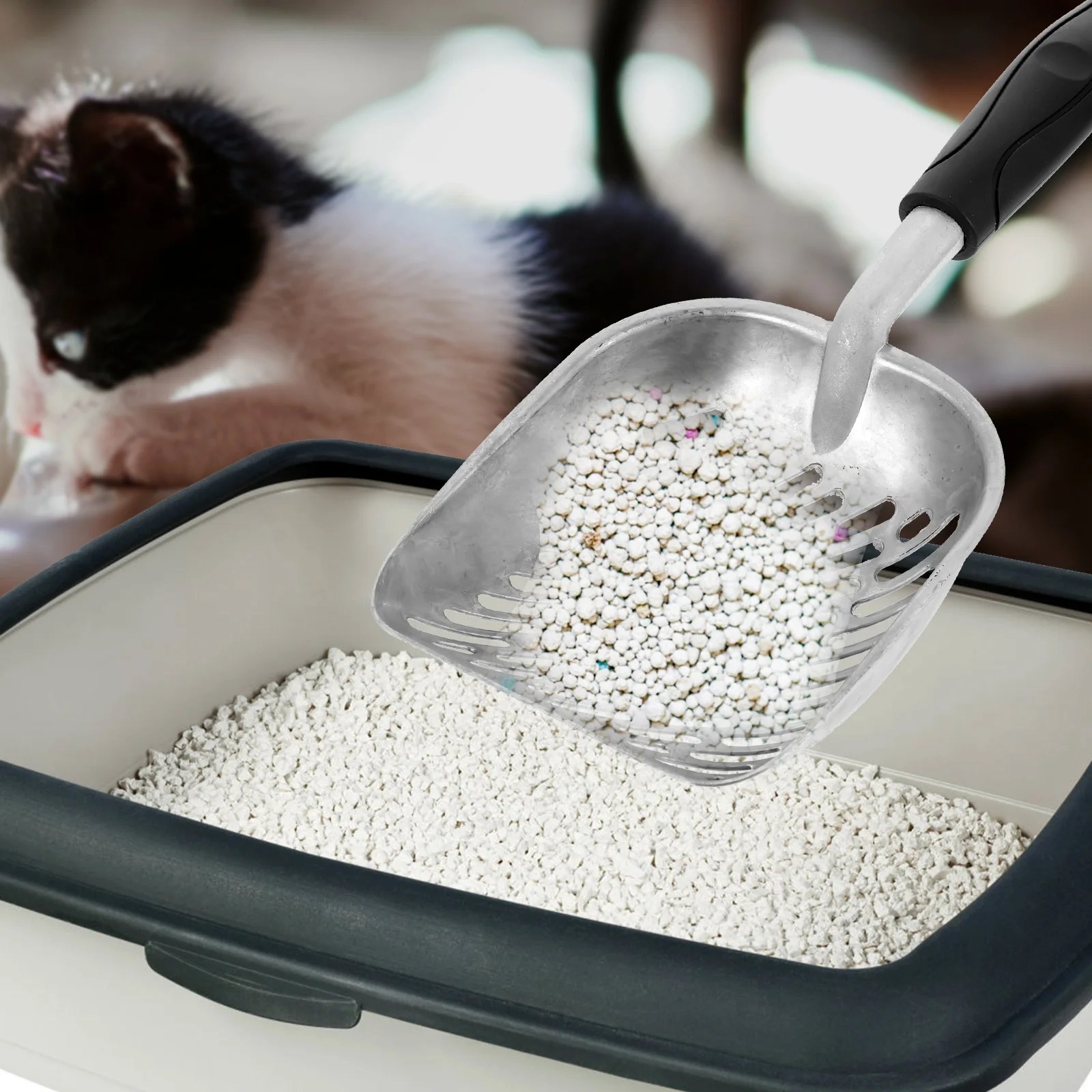 Совок для какашек кошачий туалет питомник котенок песок металлический Petgentle