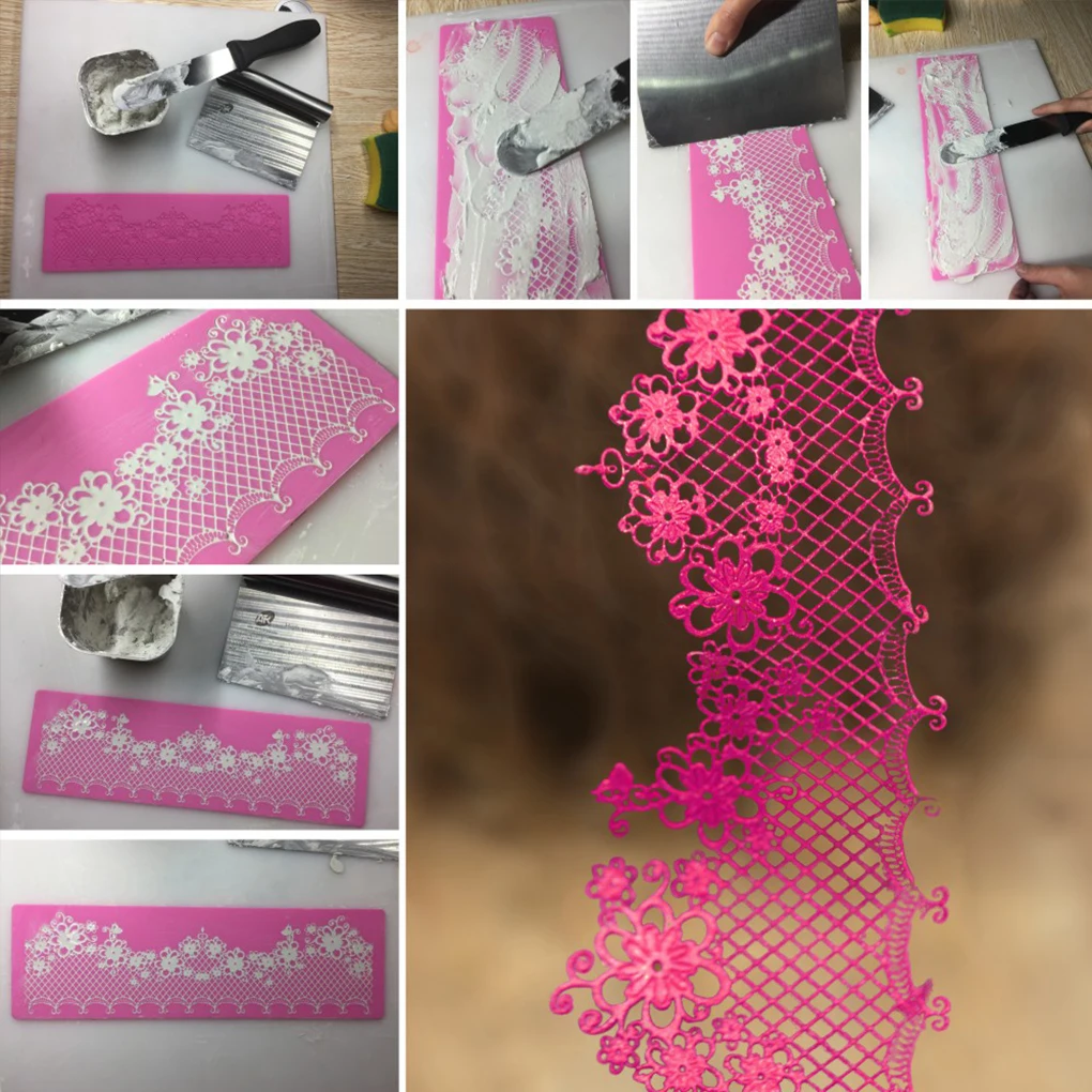 

Silicone Cake Mold Rectangle Sugar Craft Fondant Mat DIY Baking Chocolate