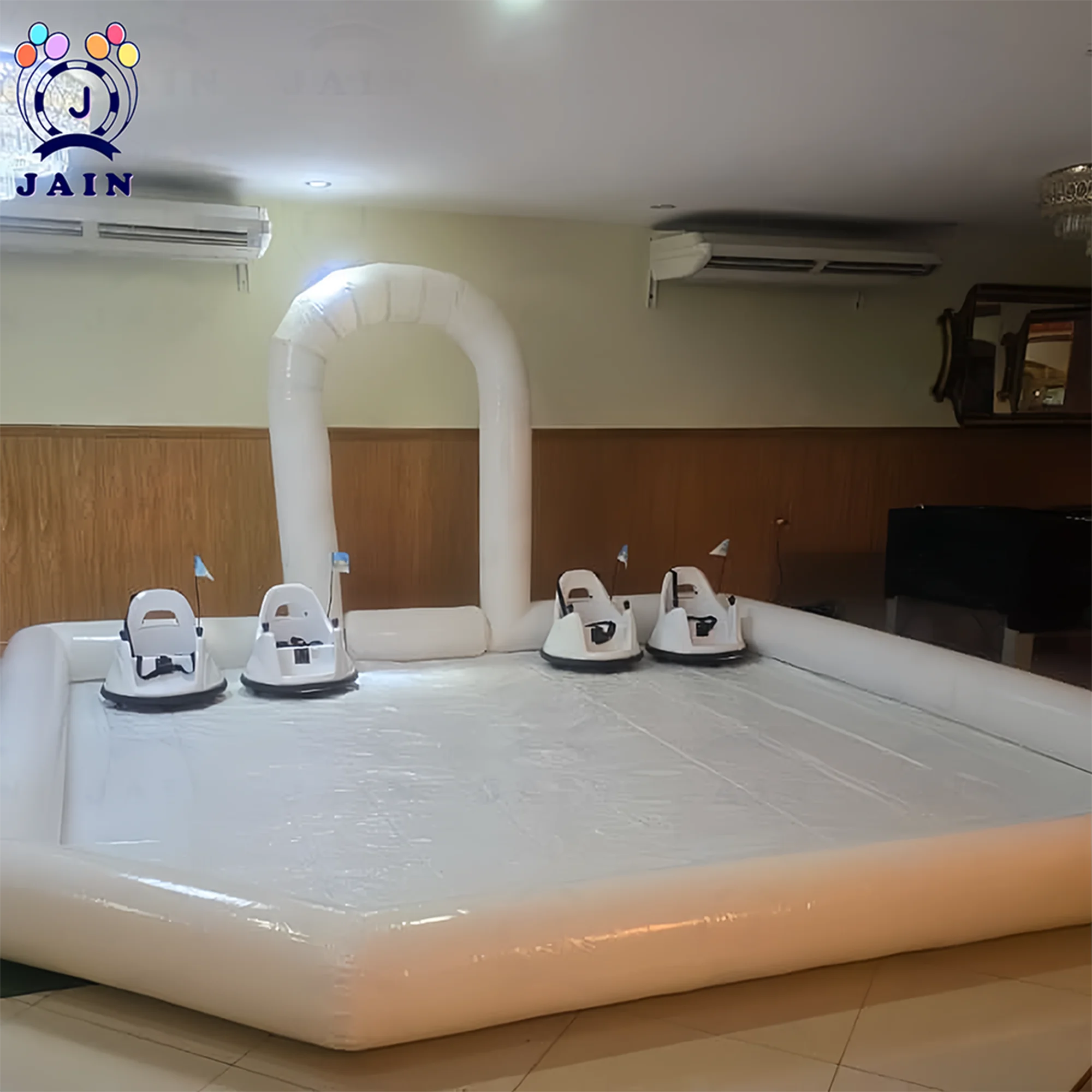 16 футов Детский мягкий надувной бампер автомобиль гоночная трасса с ковриком