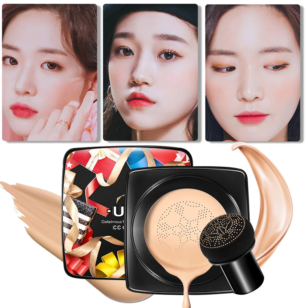 

Mushroom Air Cushion BB Cream Base Makeup Concealer Moisturizing Isolation Brightening Liquid Foundation Long-lasting Makeup