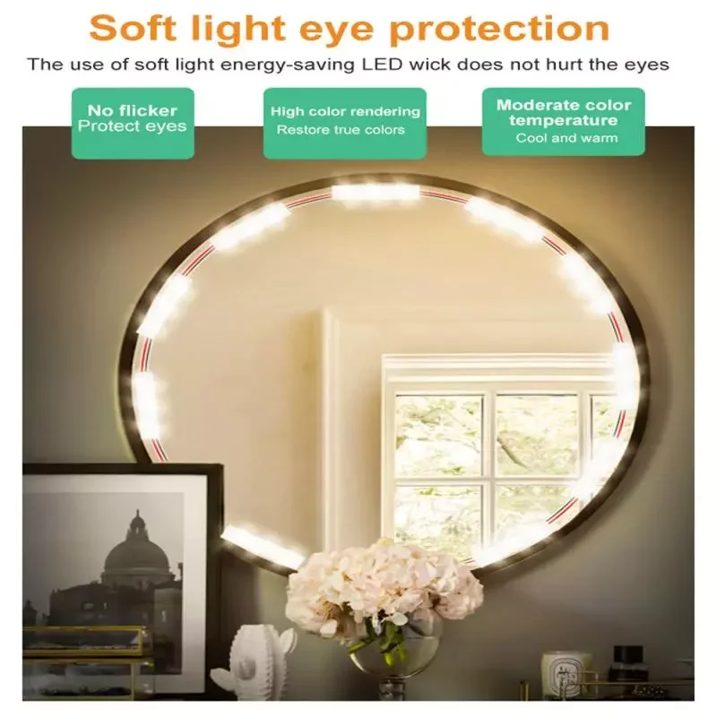 

Led Mirror Headlamp Modern Simple Mirror Lamp Dimmable Dressing Table Fill Lamp USB Makeup Lamp Vanity Wall Light 2021
