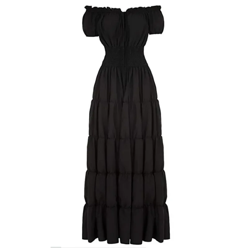 w średniowiecznym stylu damskim przebranie na karnawał z krótkim rękawem wiktoriański gotycki kostium pirata Halloween kar...