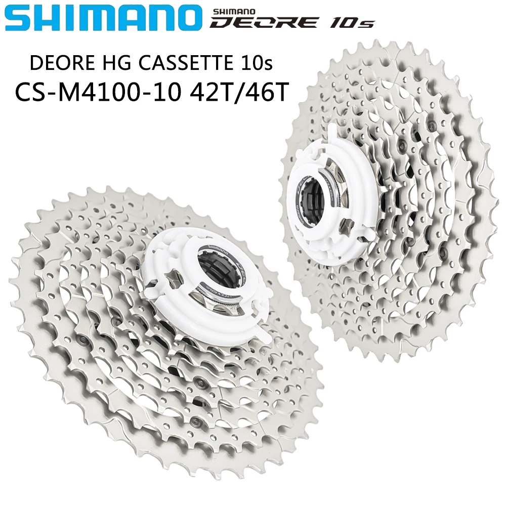 SHIMANO DEORE CS M4100 10-скоростной MTB велосипед HG кассетная звездочка 11-42T 11-46T для горного