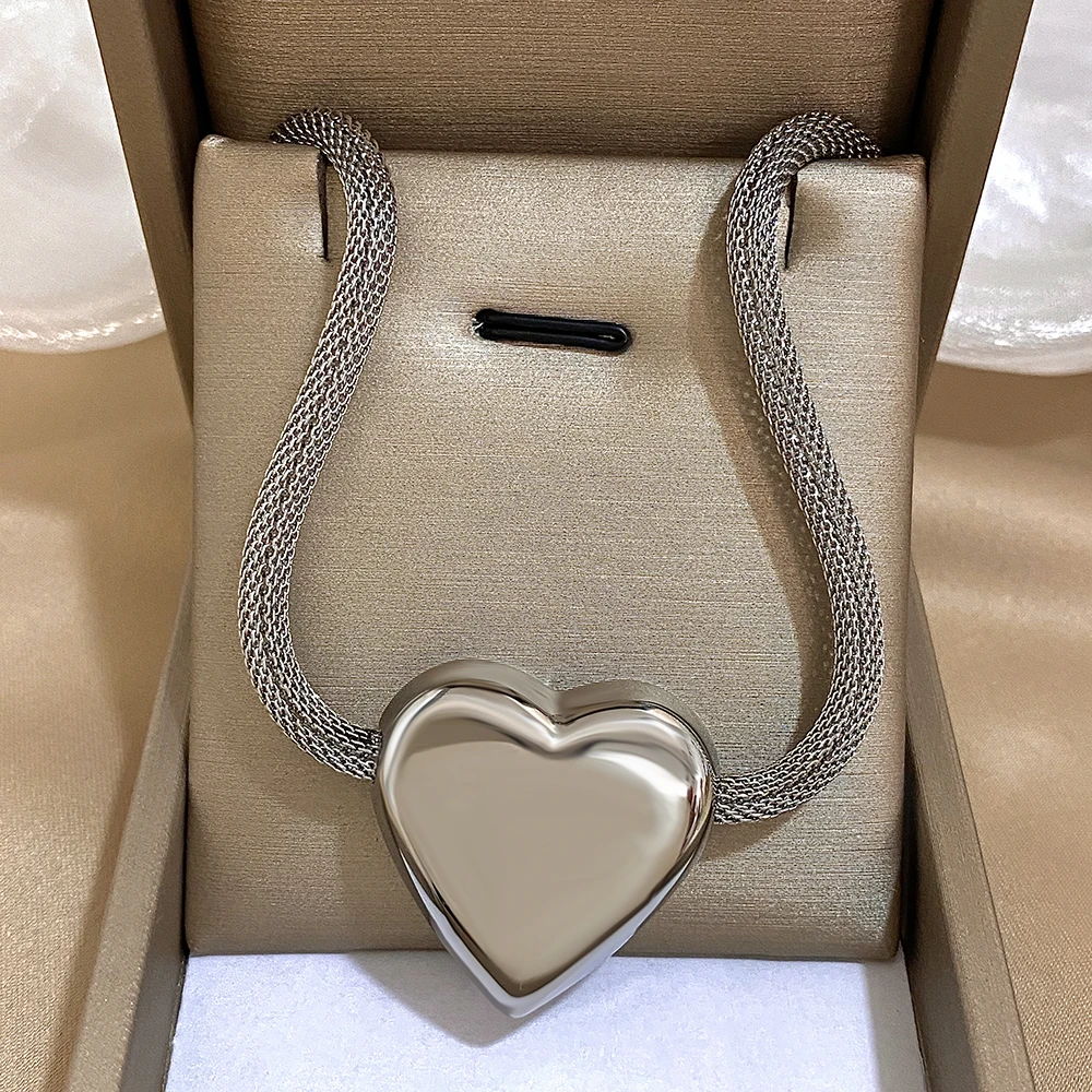 Женское ожерелье с кулоном из нержавеющей стали