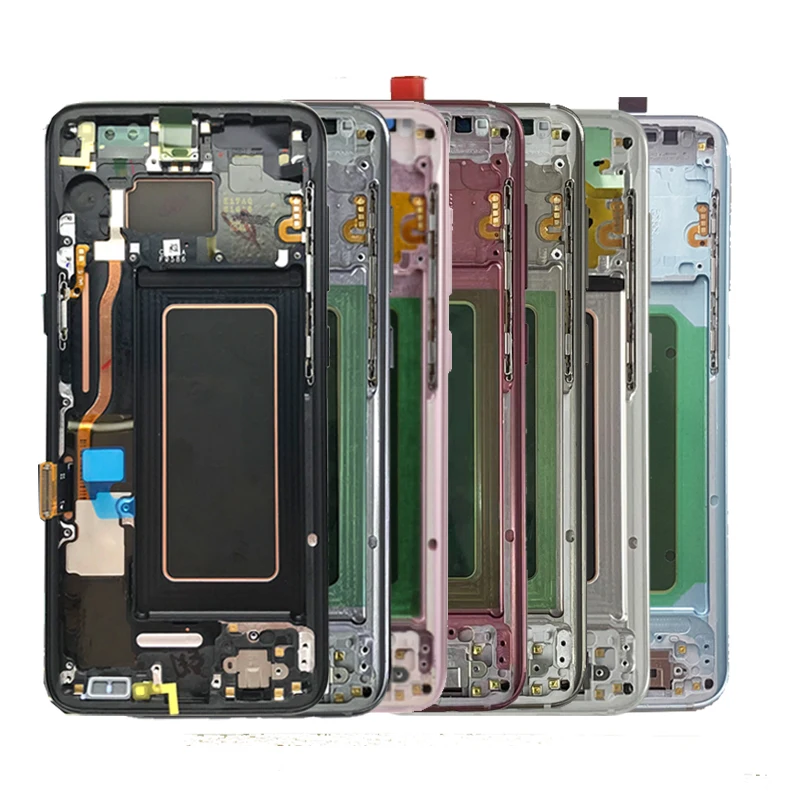 Najtaniej Czerwony Spalić Digitizer Montaż Części Do Samsung Galaxy S8 G950 G950F G950W Wyświetlacz LCD Ekran Dotykowy Wymiana Z Tylną Pokrywą