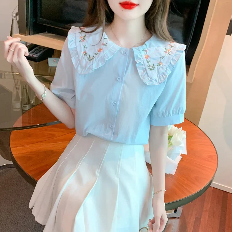 2024 модный вышитый облегающий Женский мягкий Элегантный Простой Топ во