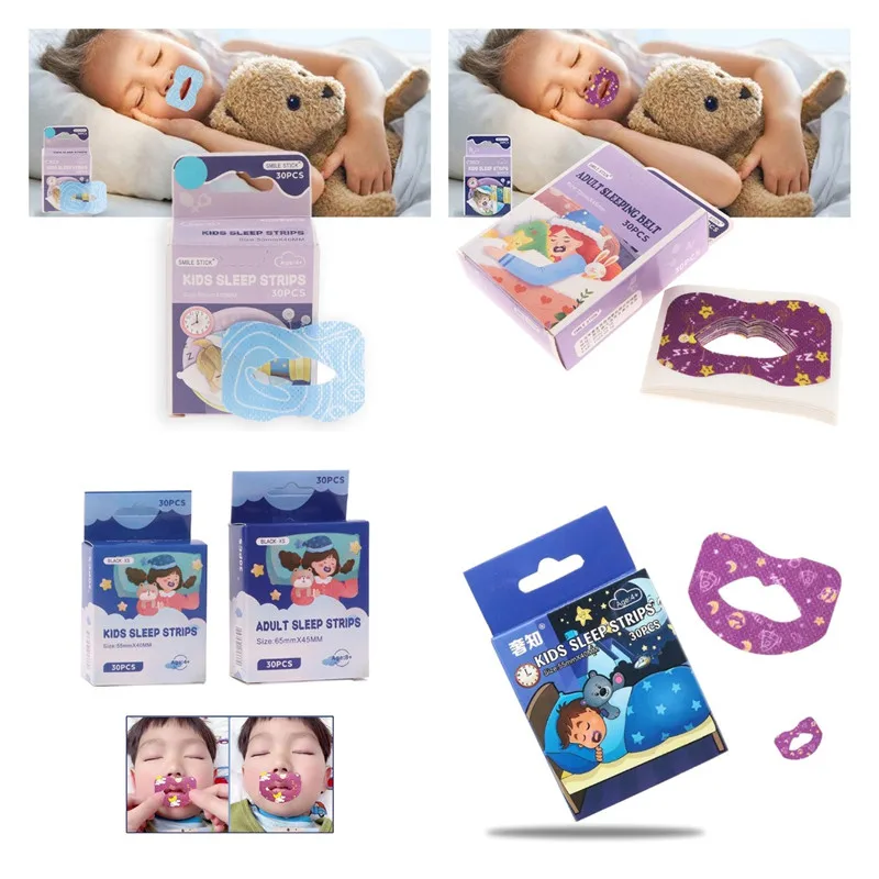 

30Pcs/Pack Anti-Snoring Stickers For Children Adult Night Sleep Lip Nose Breathing Improving Patch Mouth Correction OrthosisTape
