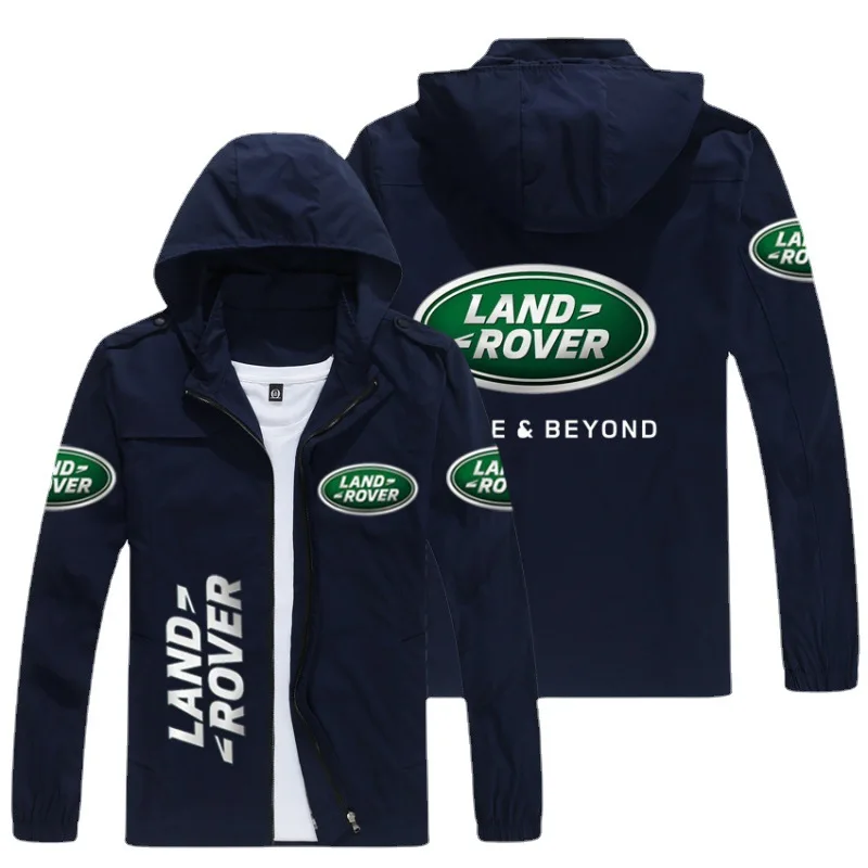 

2022 Men's Spring And Autumn New Land Rover Hooded jacket Casual sport cardigan men's printed jacket