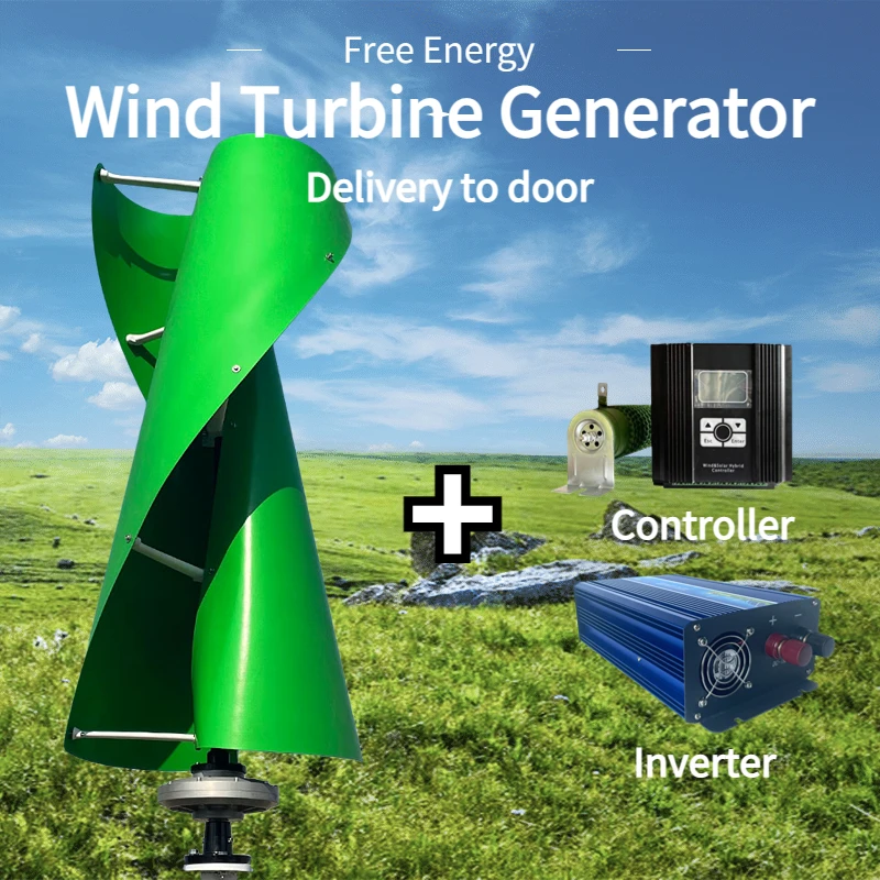 

China Factory 10000W 24V 48V 96V Vertical Axis Wind Turbines Generator 10KW Kit Windmill Energy Charge Controller and Inverter